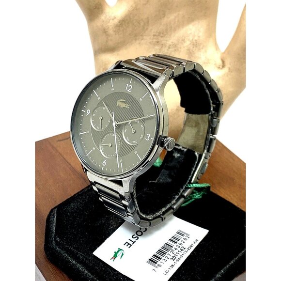 Lacoste Men's Watch 2011142 Club Quartz Gray Dial Stainless Steel 42mm - Picture 13 of 13